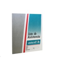LIBRETA ASISTENCIA INTERLIB 17.5X21.5CM 124 16H. 20400