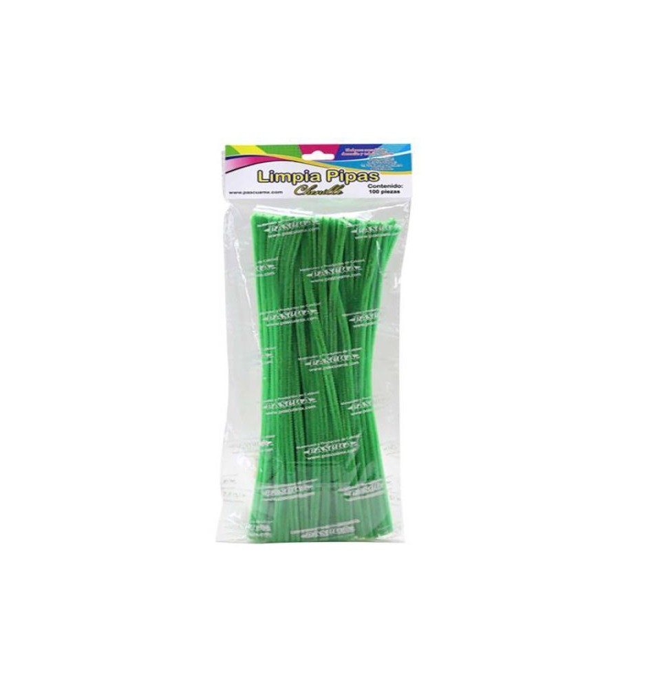 LIMPIAPIPAS BOL. C100 PZ. VERDE BANDERA PASCUA C.100