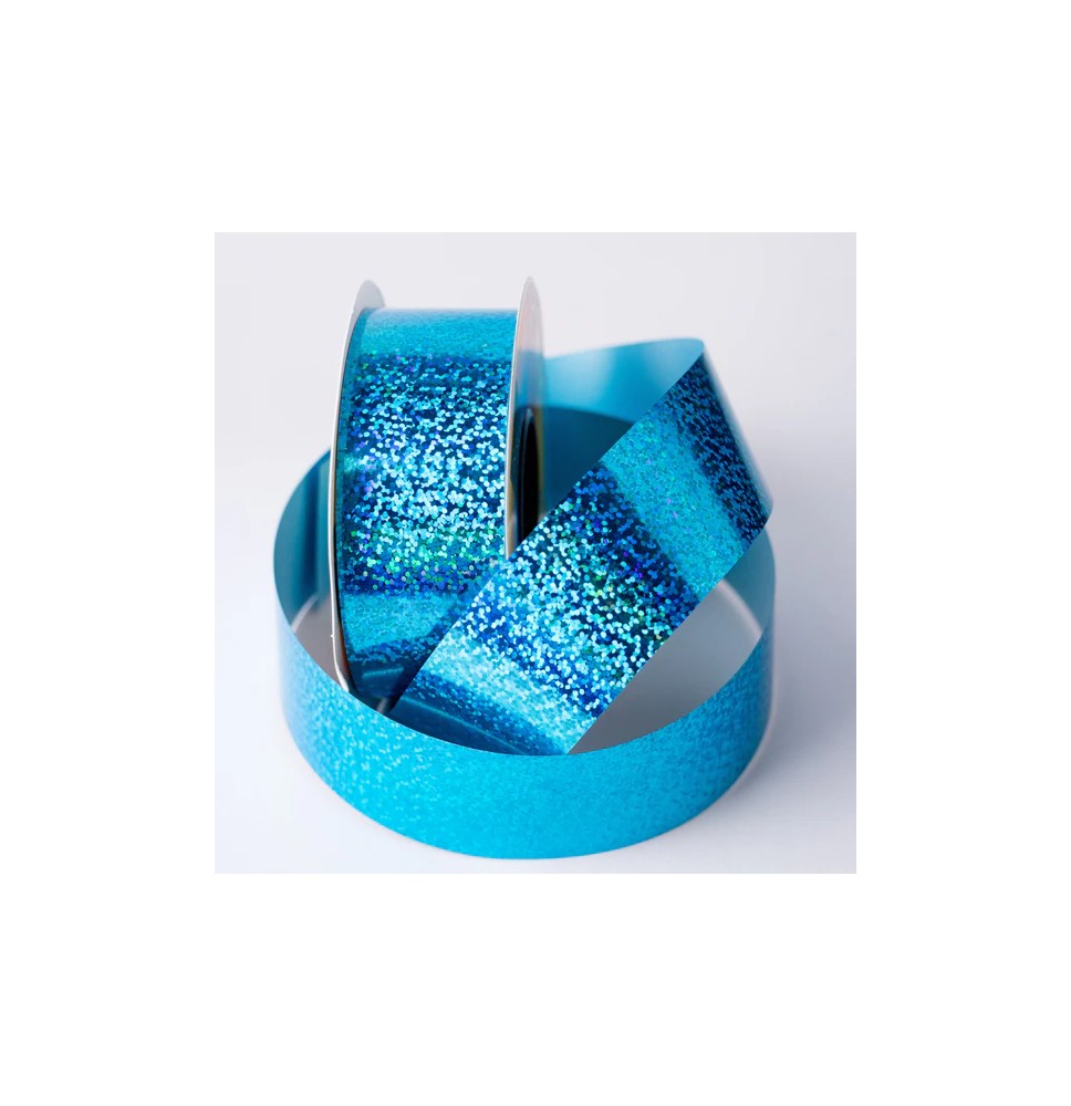 LISTON 9 HOLOG. AZUL TURQUESA COLOR-S 40M. C.32