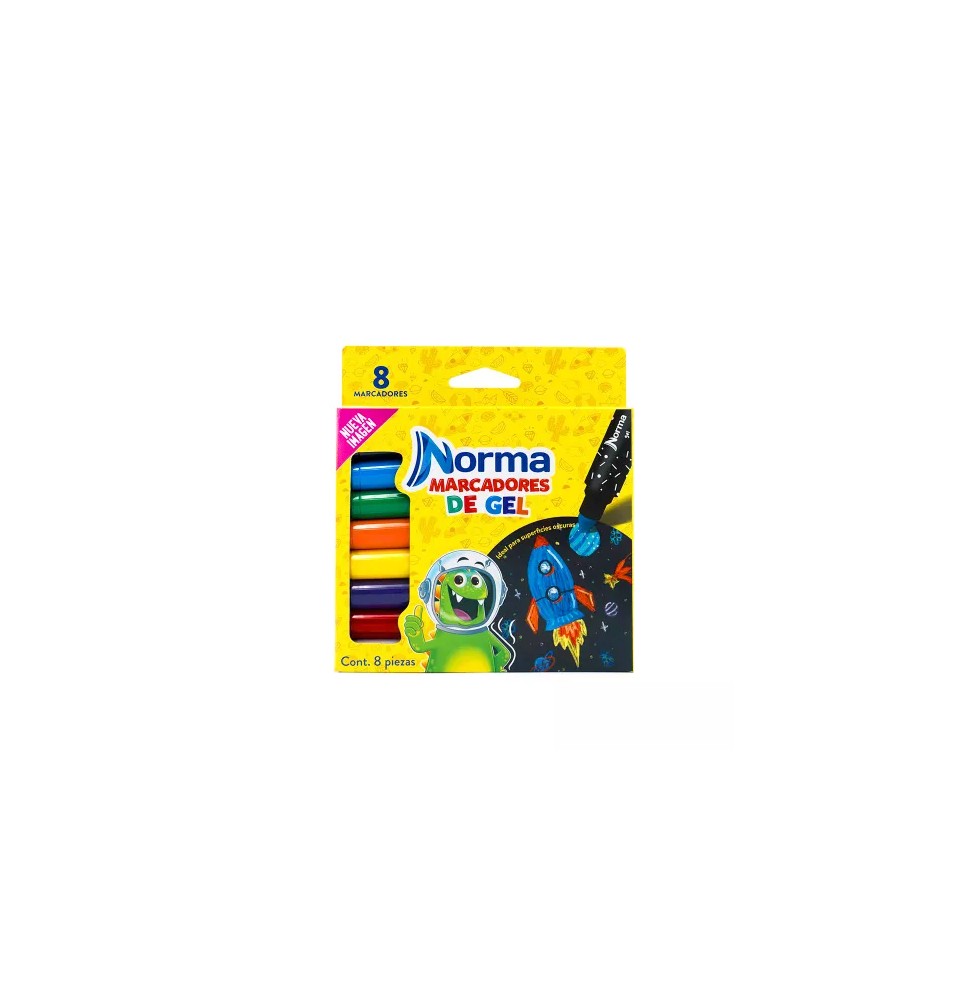MARCADOR GEL GRUESO EST.C8 546250 NORMA C.24