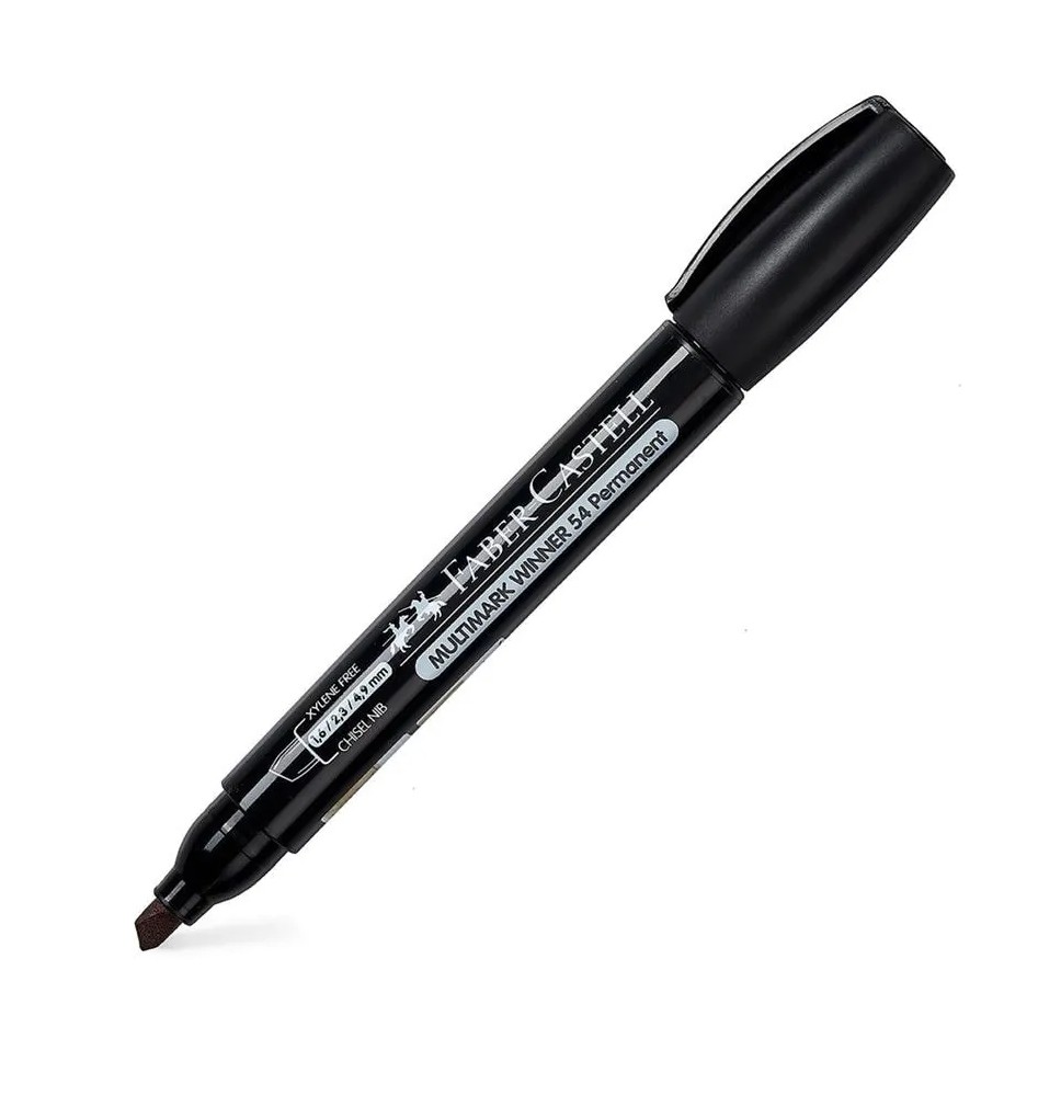MARCADOR PERM. GRUESO PLAST. FABER 54E NEGRO E12720