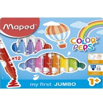 MARCADOR AGUA GRUESO EST.C12 COLOR PEPS MAXI E.12C.48