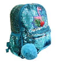 MOCHILA KINDER NIÑA FLAMINGO LENTEJUELA STW1940