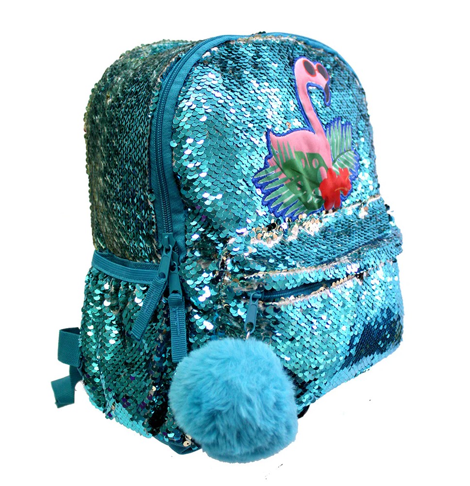 MOCHILA KINDER NIÑA FLAMINGO LENTEJUELA STW1940