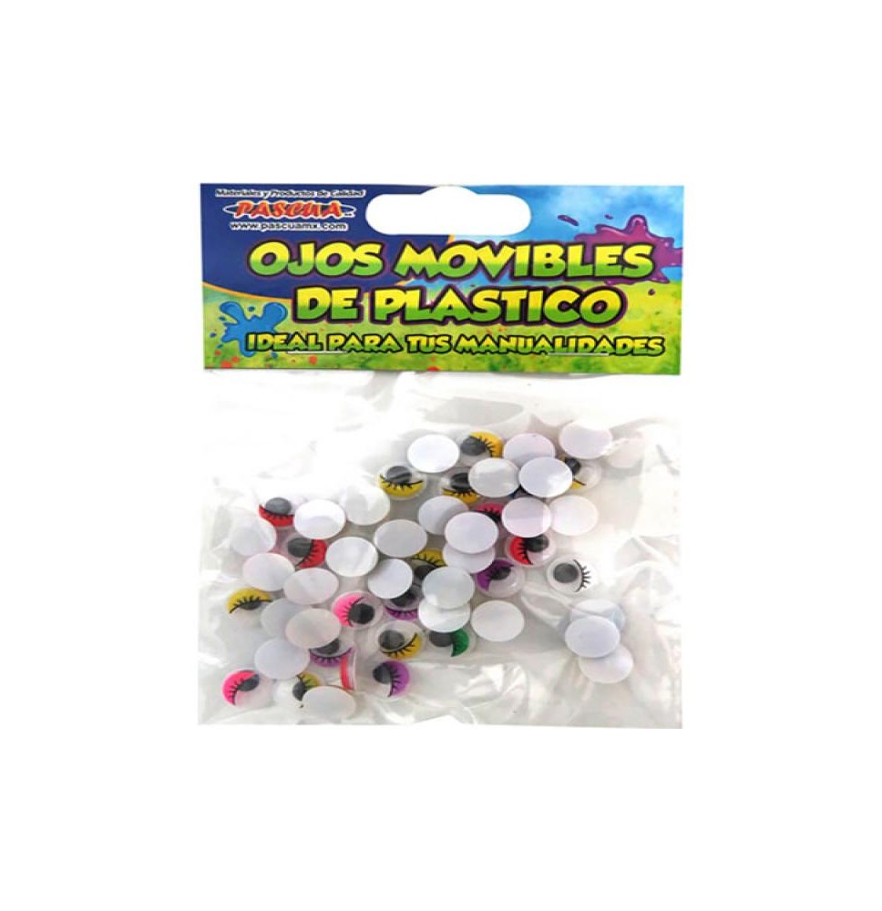 OJITOS MOVIBLES COLORES 10MM PASCUA BOL.C50PZ E.20 C.500