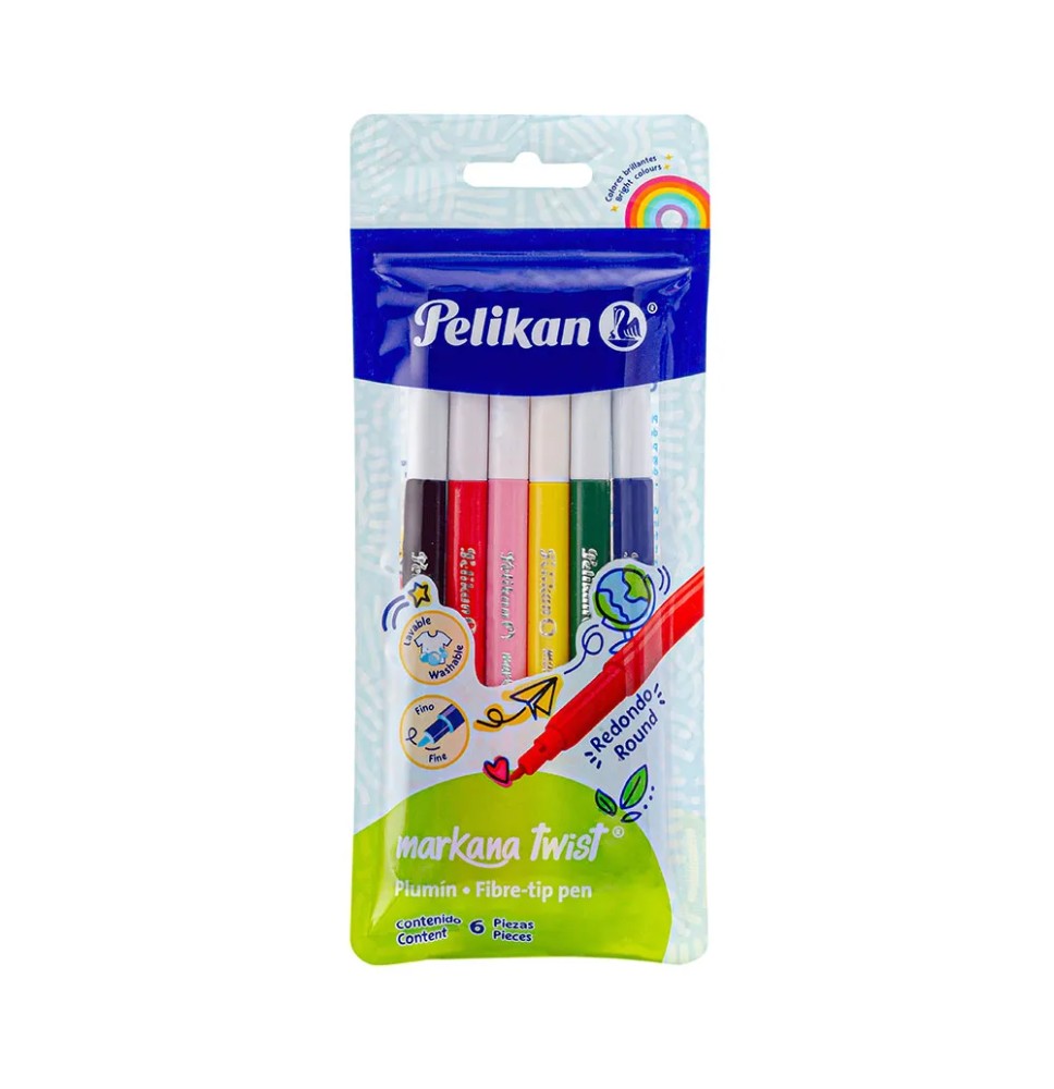 MARCADOR AGUA DELG. EST.C6 MARKANA TWIST PELIKAN C.48