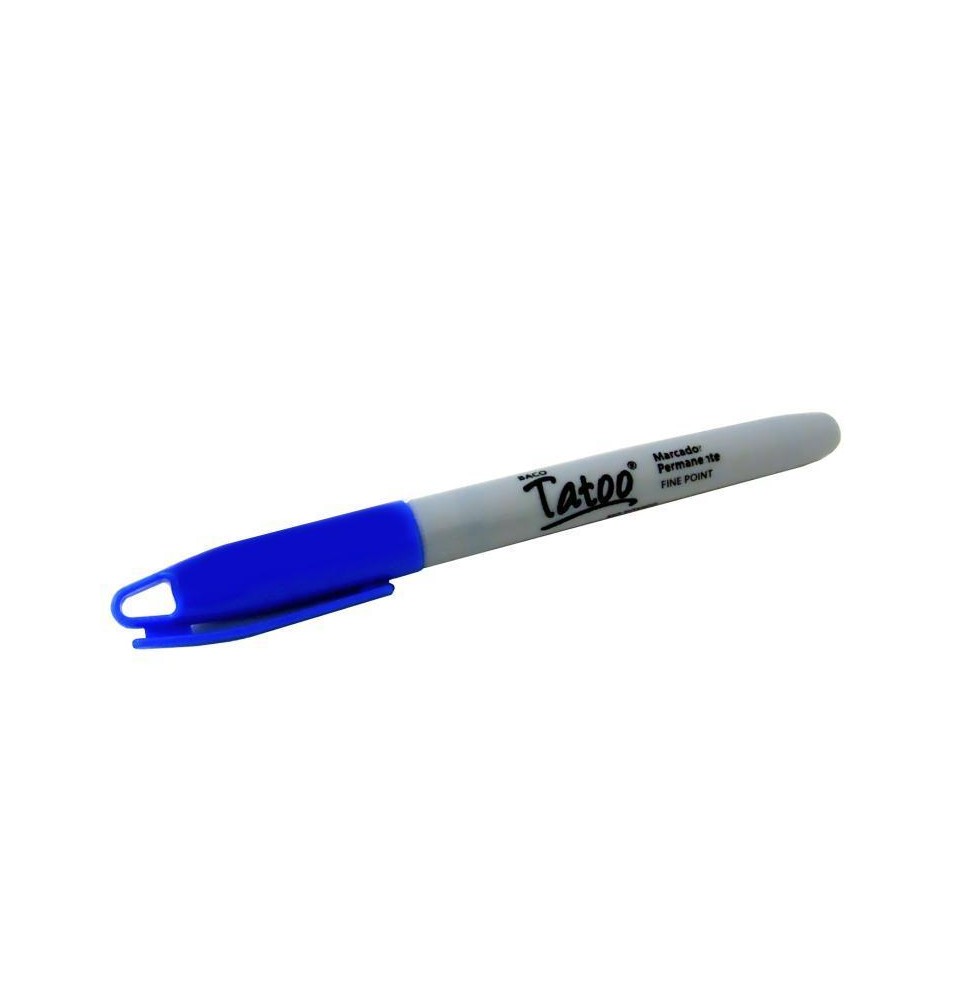 MARCADOR PERM. DELG. TATOO BACO P.F. AZUL E10 C200