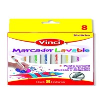 MARCADOR AGUA GRUESO EST.C8 LAVABLE VINCI E6 C36 .