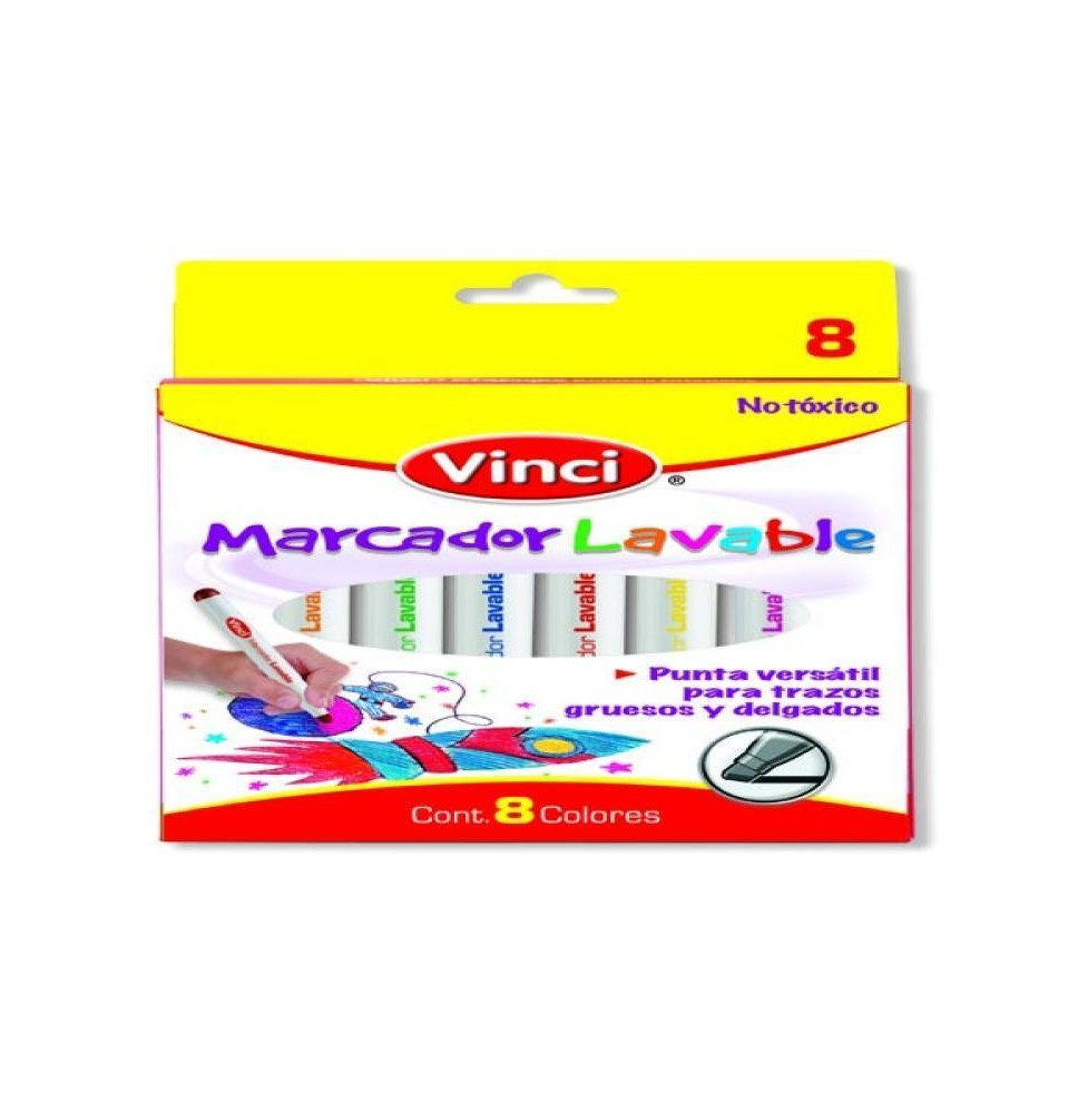 MARCADOR AGUA GRUESO EST.C8 LAVABLE VINCI E6 C36 .