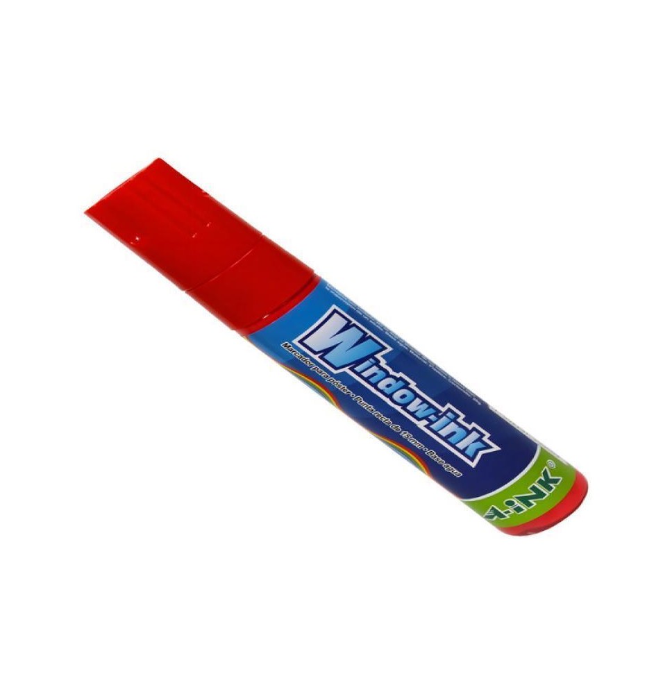 MARCADOR PVIDRIO EX. GRUESO WINDOW-INK ROJO12360
