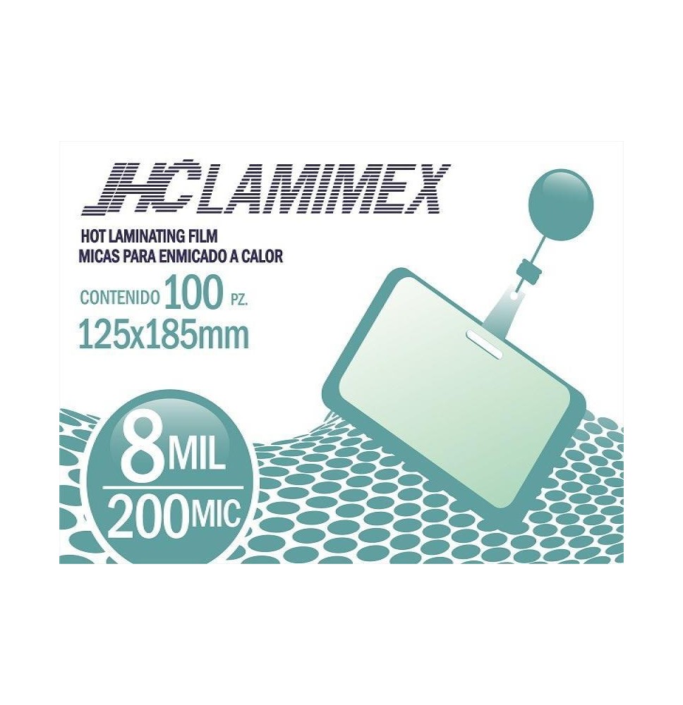 MICA TERMICA 125X185 MM 8 MIL. JHC E.100