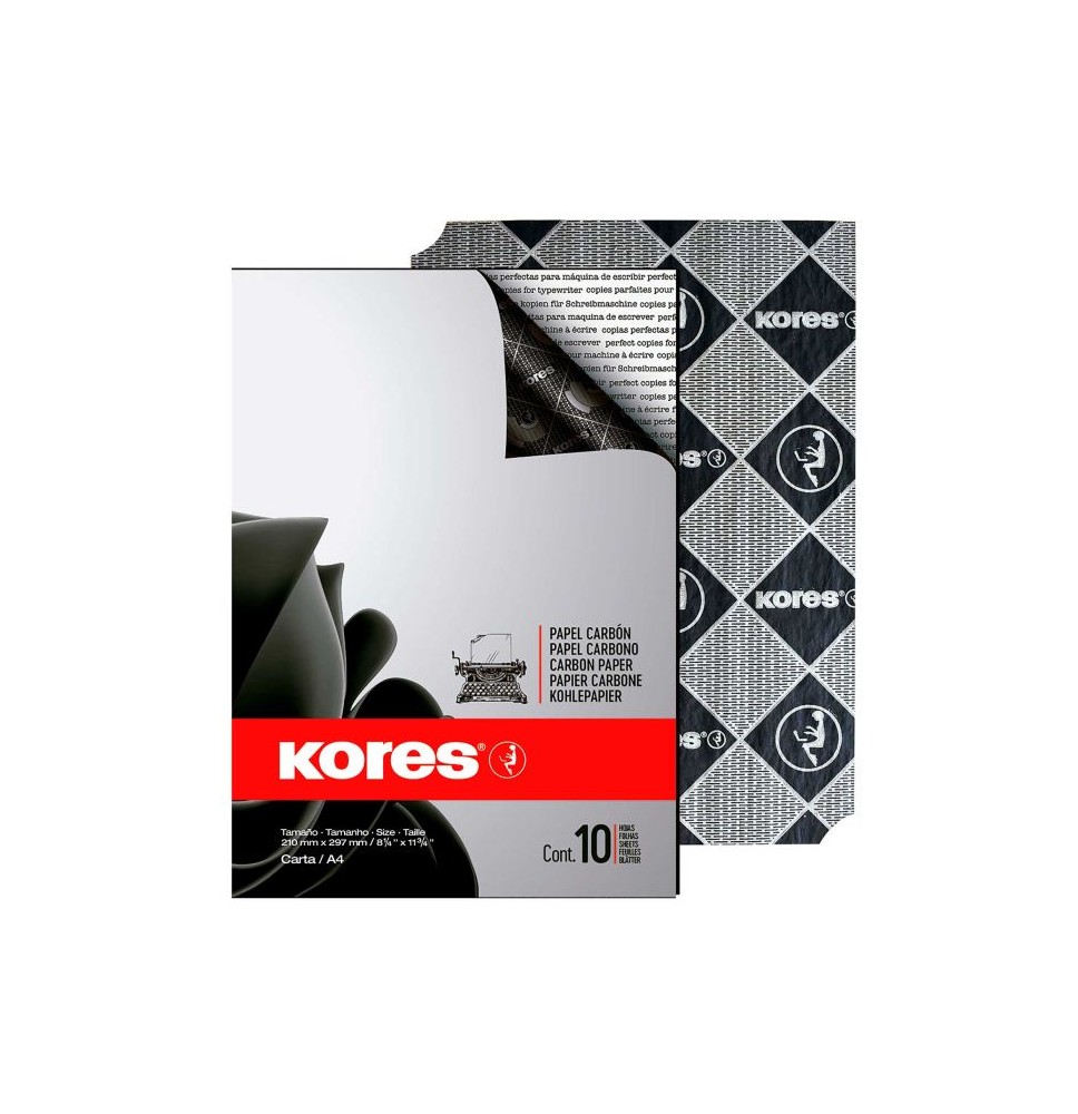PAPEL CARBON CTA. KORES C100H. NEGRO E.10 C.50