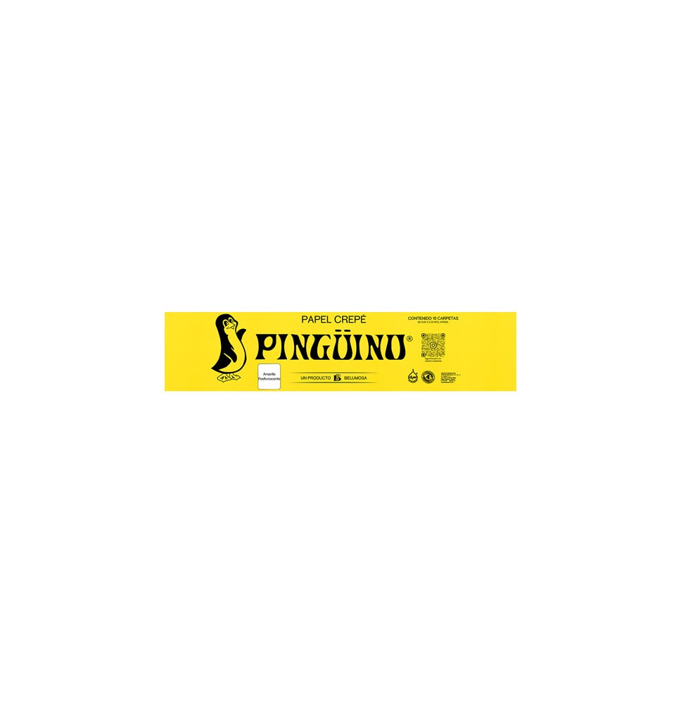 PAPEL CREPE PINGUINO AMARILLO FLUOR. E.10 C.250 43