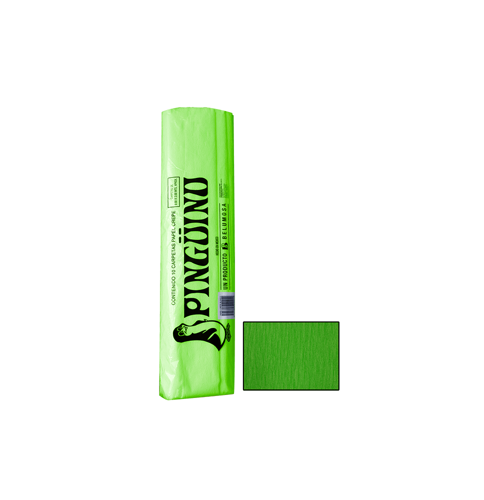 PAPEL CREPE PINGUINO VERDE LIMON E.10 C250 13