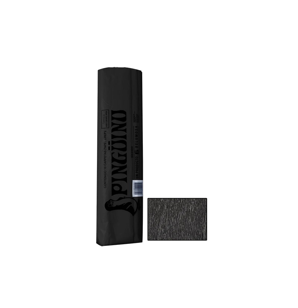 PAPEL CREPE PINGUINO NEGRO E.10 C.250 17