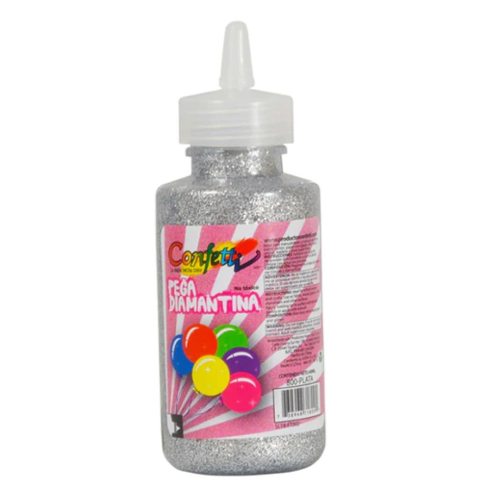 PEGAMENTO CDIAM. 60ML. CONFETTI PLATA E.12 C.288