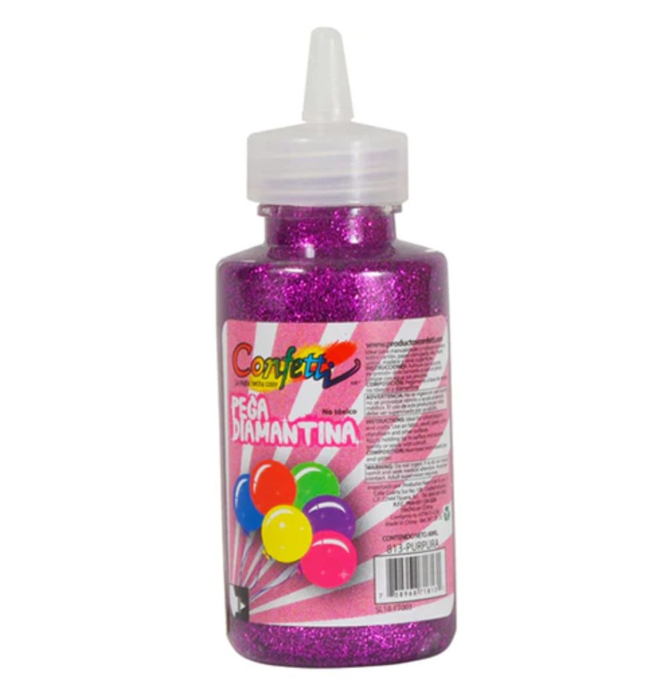 PEGAMENTO CDIAM. 60ML. CONFETTI PURPURA E12 C288