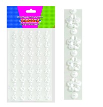 PERLAS Y FLORES PLAST. CADH. PASCUA BL.C80 PZ. E.12C144