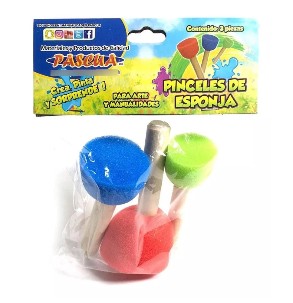 PINCEL ESPONJA REDONDO SURT C3PZ VMED PASCUA E.24 C288