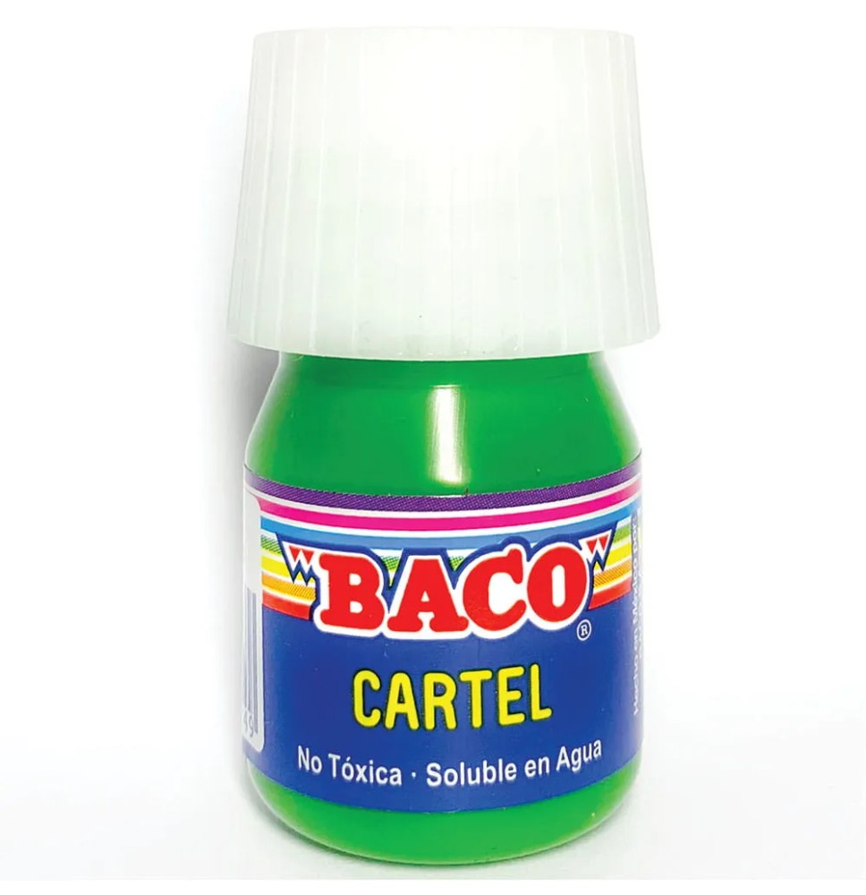 PINTURA CARTEL BACO 62 20ML.VDE.AMARILLO E.10 C.200