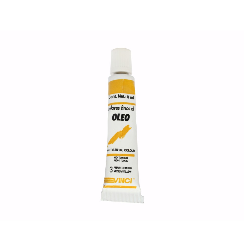 PINTURA OLEO 3 VINCI TUBO .8ML.AMARILLO MEDIO E4 C60