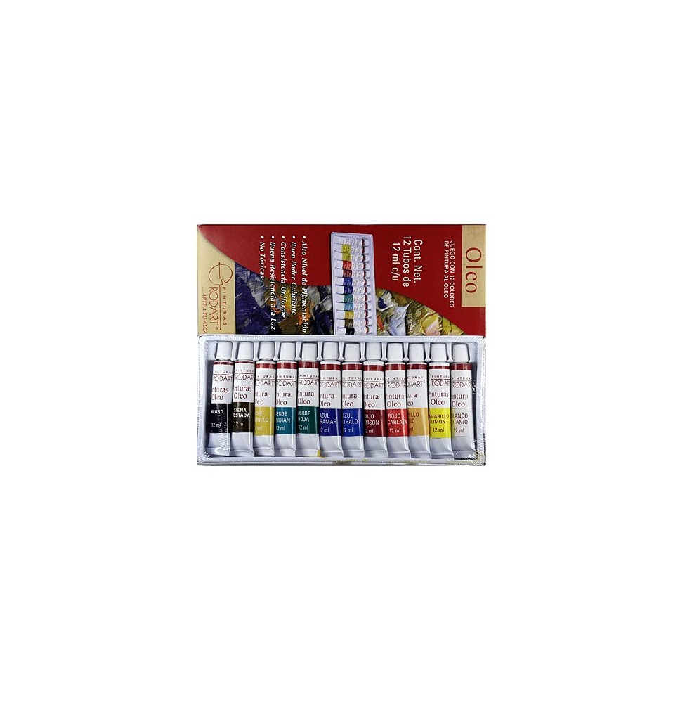 PINTURA OLEO RODART EST.C12 TUBOS 12ML CU C12