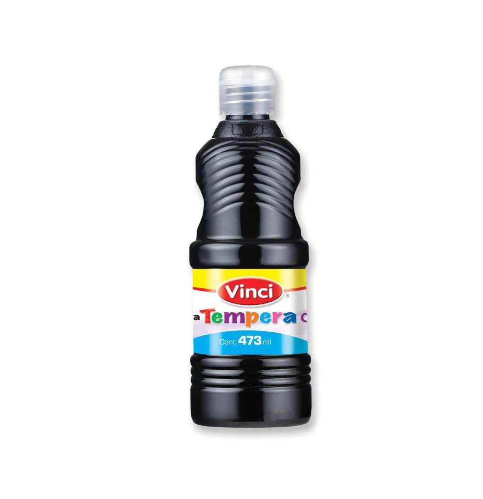 PINTURA TEMPERA VINCI 473ML. NEGRO C.12