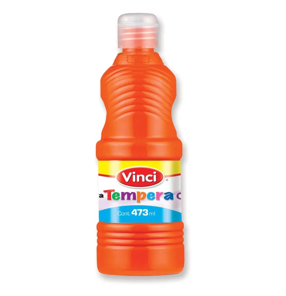 PINTURA TEMPERA VINCI 473ML. NARANJA C.12