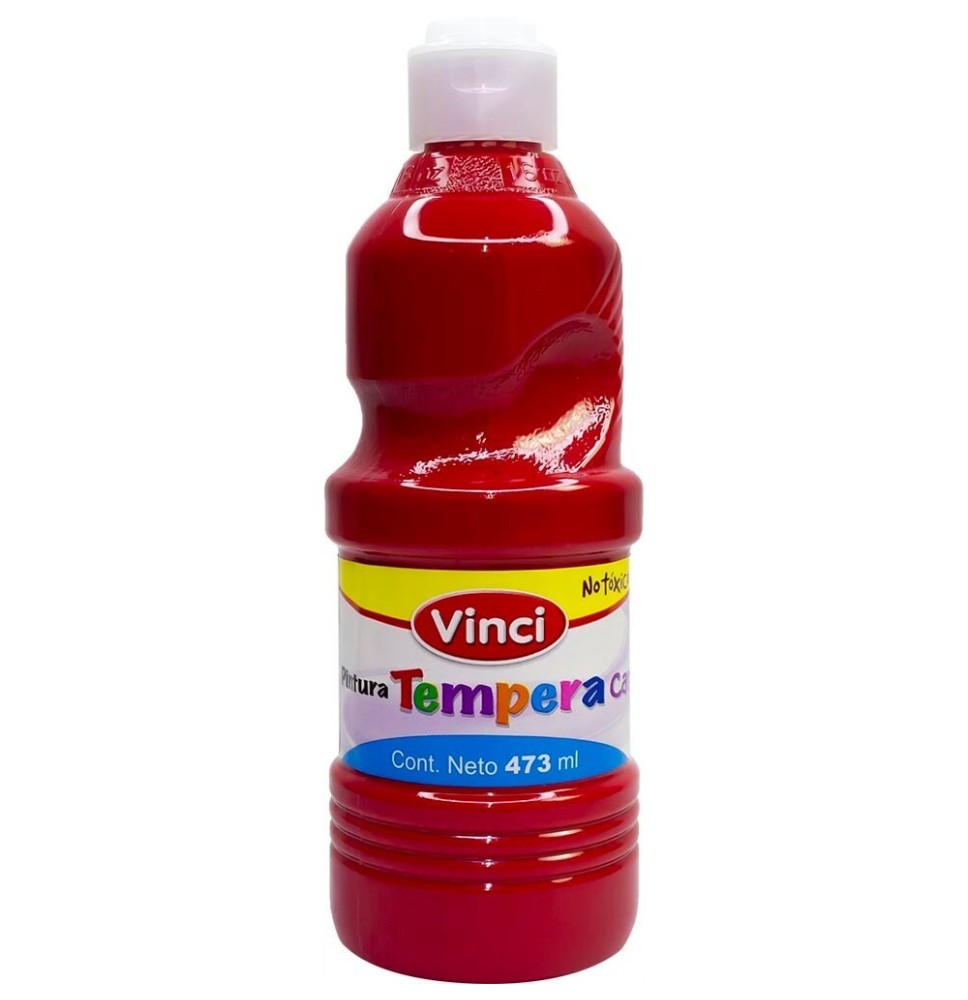 PINTURA TEMPERA VINCI 473ML. ROJO C.12