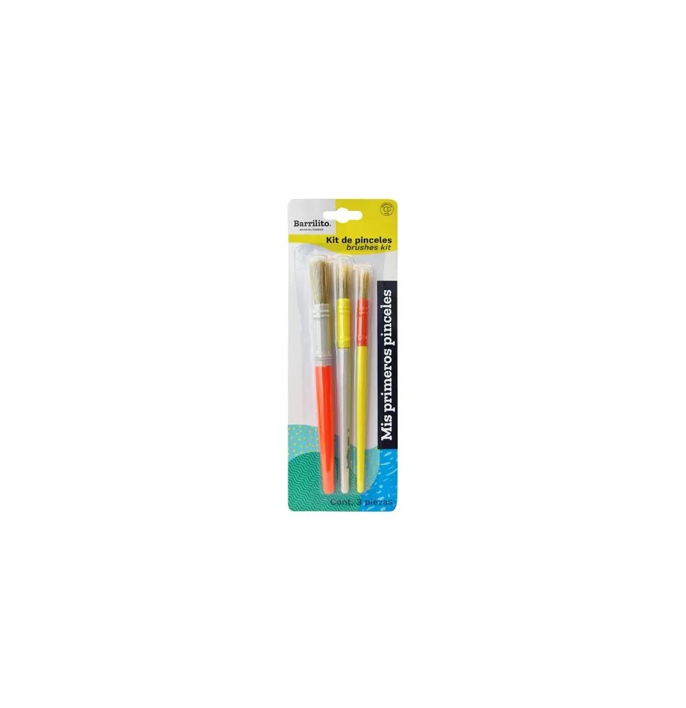 PINCEL ESCOLAR MIS PRIMEROS BARRIL. PEBK1 BL.C3. E12 36