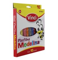 PLASTILINA C10 BARRAS COLORES VINCI E.10 C.100