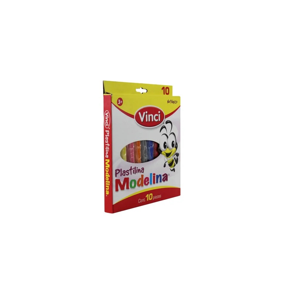 PLASTILINA C10 BARRAS COLORES VINCI E.10 C.100