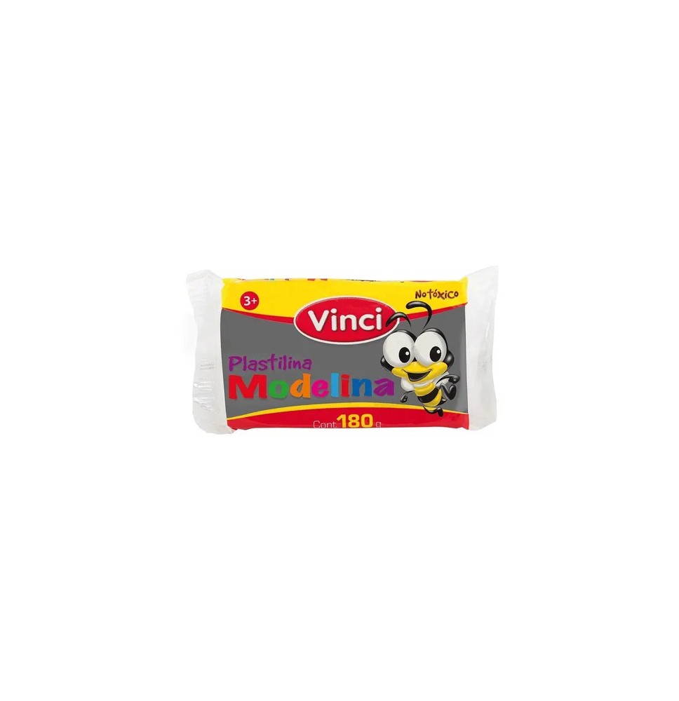 PLASTILINA MODELINA VINCI 180G. GRIS E.5 C.100