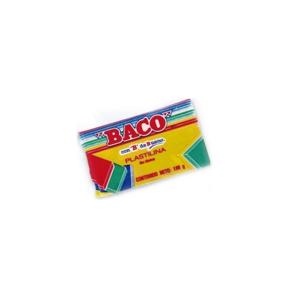 PLASTILINA BACO 180G. AMARILLO C.100