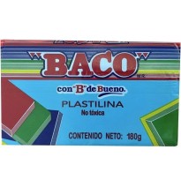 PLASTILINA BACO 180G. AZUL OBSCURO C.100