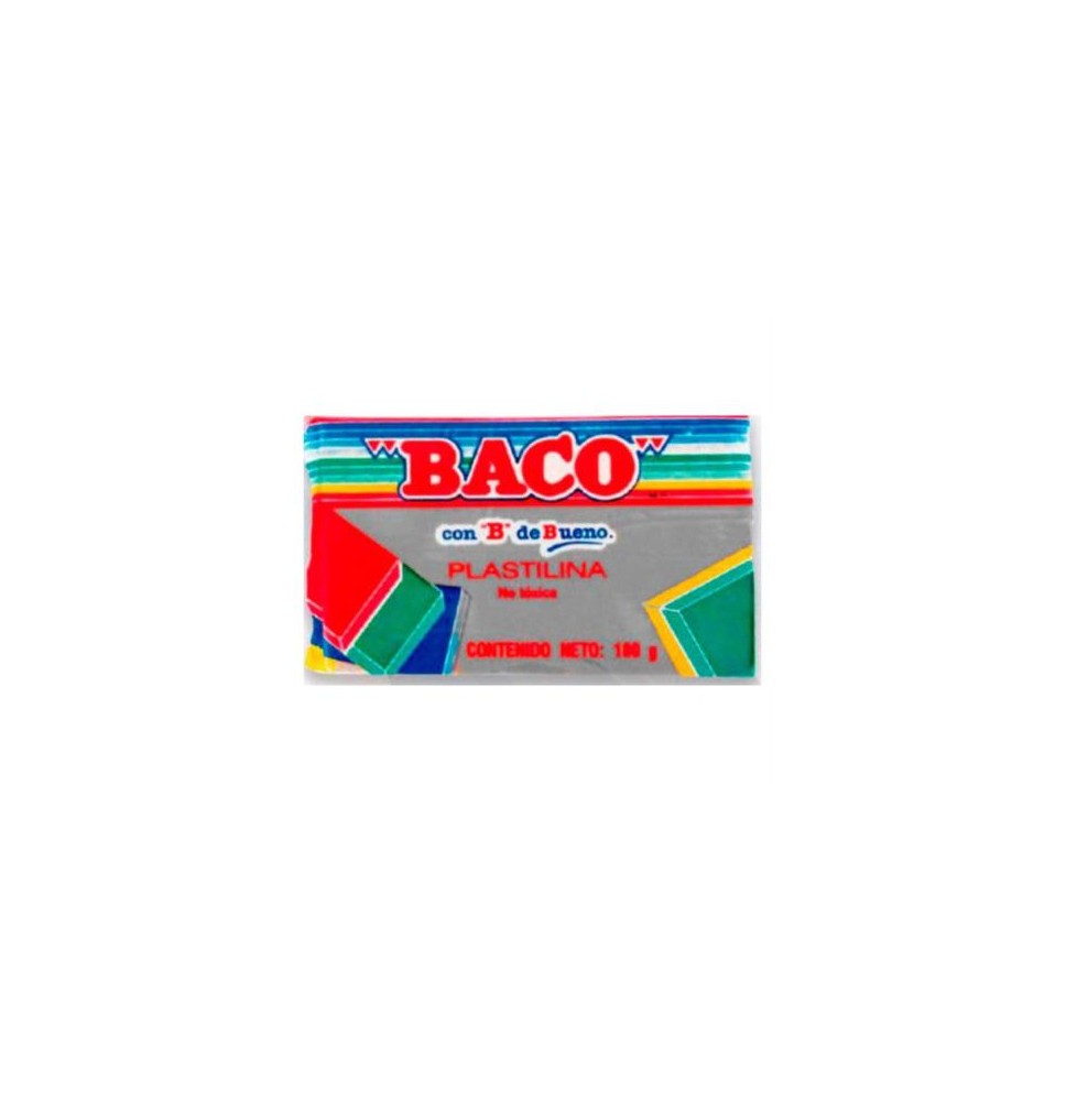 PLASTILINA BACO 180G. GRIS OBSCURO C.100