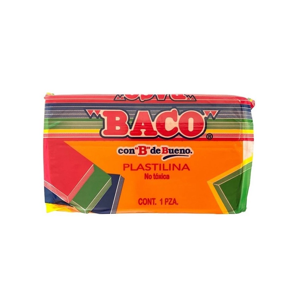 PLASTILINA BACO 180G. NARANJA C.100