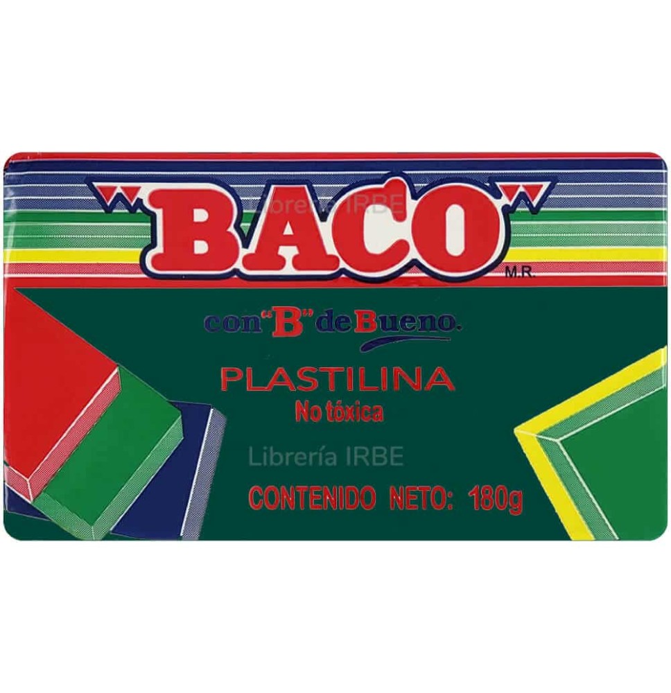 PLASTILINA BACO 180G. VERDE OBSCURO C.100