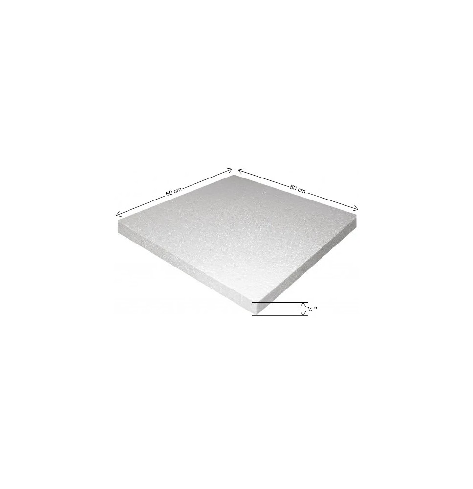 PLACA UNICEL 50X50CM. GROSOR 34 E.25 C50