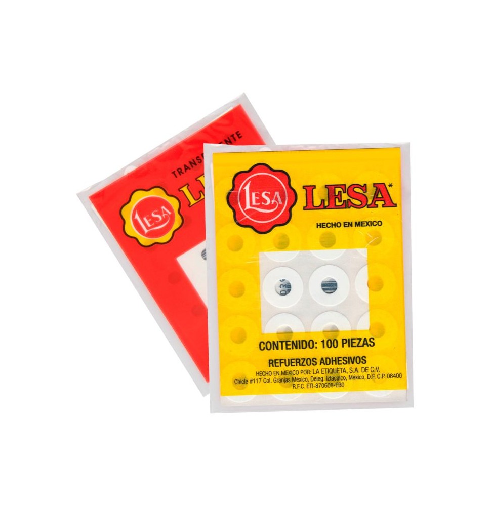 REFUERZOS ADHESIVOS LESA BOLSA C100 PZAS. E.10