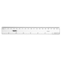 REGLA PLAST. 20 CM. BACO 5020 TRANSPARENTE E.25