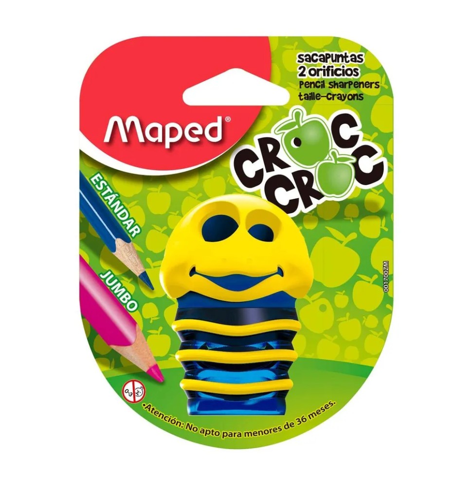 SACAPUNTAS PLAST. CDEP. DOBLE CROC CROC BL.C1 E25150