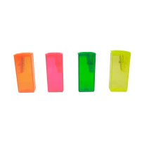 SACAPUNTAS PLAST. CDEP. SENCILLO FLUO FABER E.25 C.900