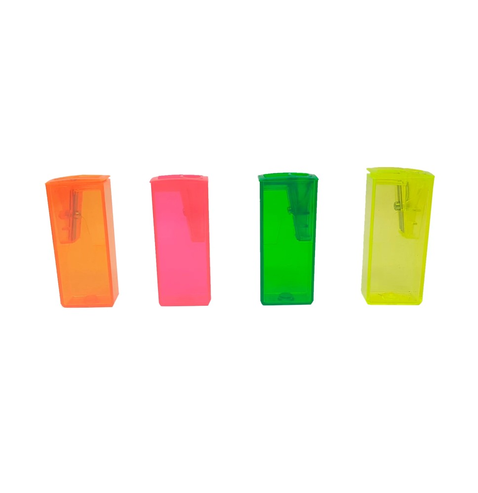 SACAPUNTAS PLAST. CDEP. SENCILLO FLUO FABER E.25 C.900