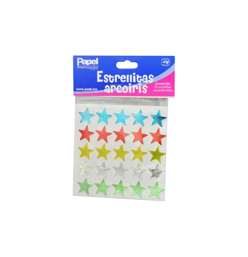 SELLO ADH. ESTRELLAS PADI COLORES PLANTILLA E.25.
