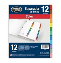 SEPARADOR SNUM. CTA. 12 DIV. WILSON JONES 2458 C.24