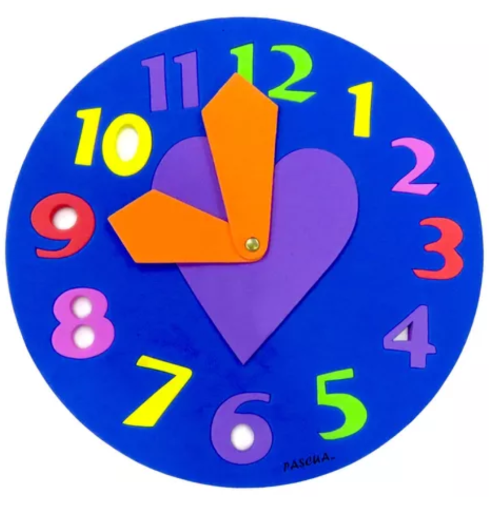 TABLA DIDACTICA FOAMY RELOJ PASCUA E24 C144