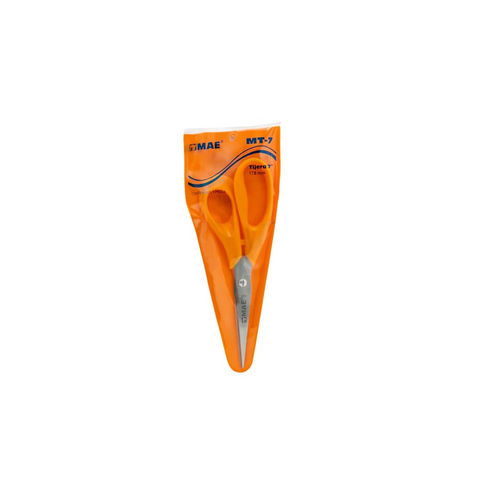 TIJERA CMANGO PLAST. 7-17.8 CM. MAE MT7 BL.C1 12240
