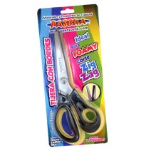 TIJERA PLAST. 7-18CM. ZIGZAG PASCUA BL.C1 E12C48