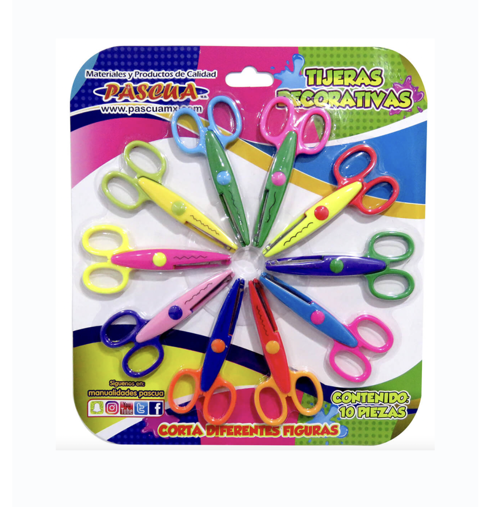 TIJERA PLAST. DECORATIVA VCORTES PASCUA BL.C10PZ E3060